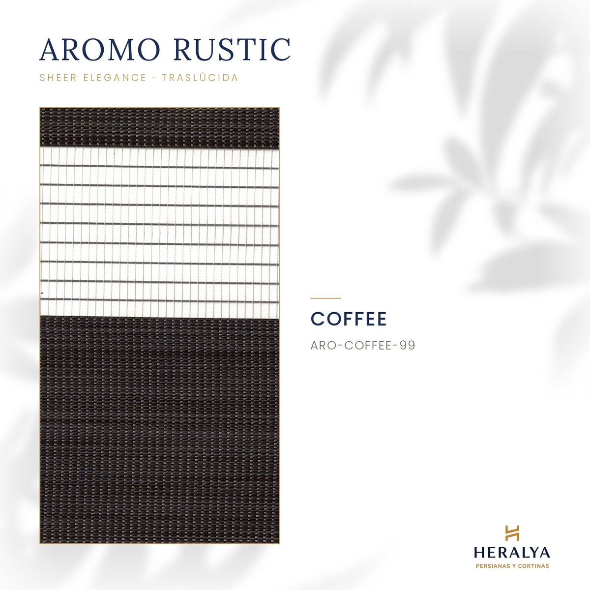 Persiana Sheer Elegance Traslúcida Aromo Rustic