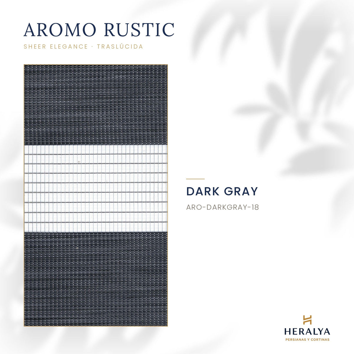 Persiana Sheer Elegance Traslúcida Aromo Rustic