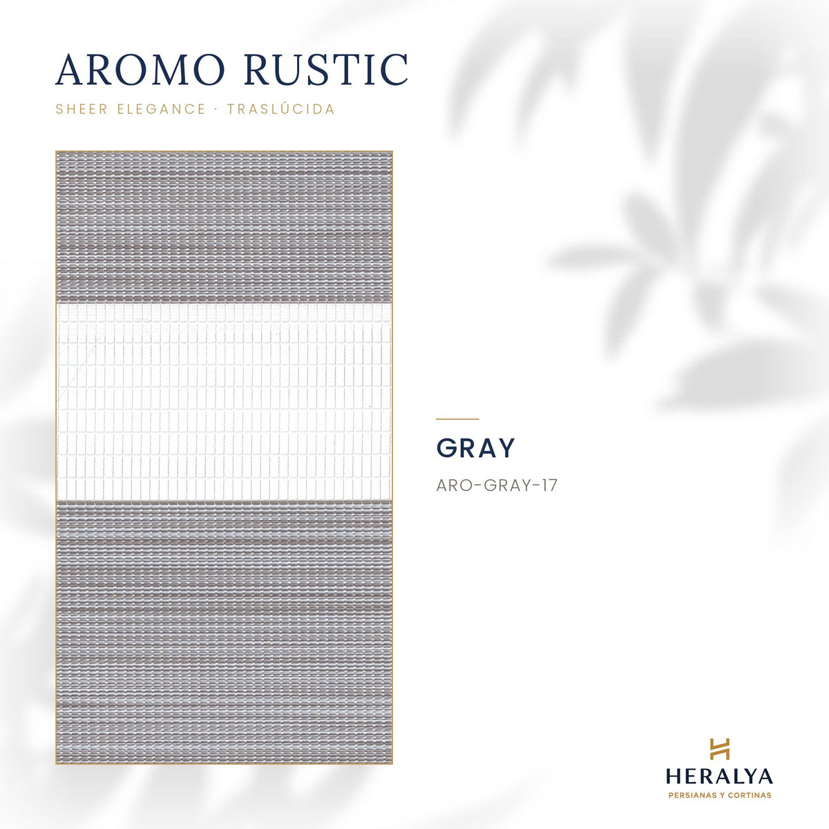 Persiana Sheer Elegance Traslúcida Aromo Rustic