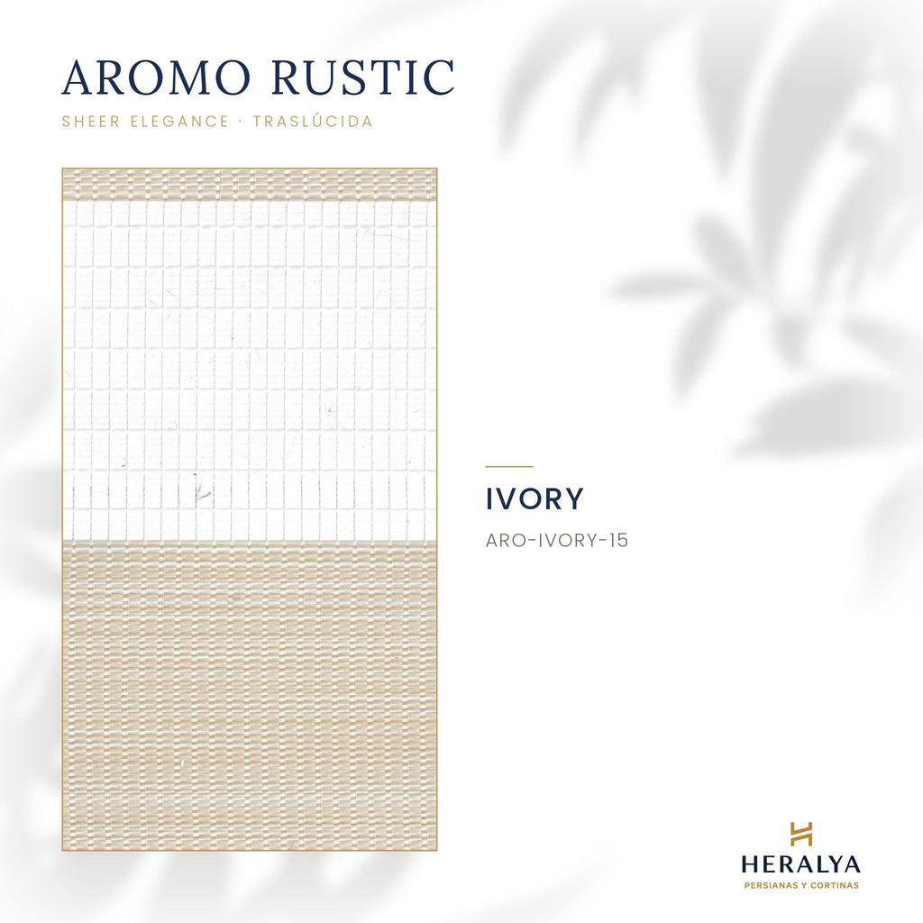 Persiana Sheer Elegance Traslúcida Aromo Rustic