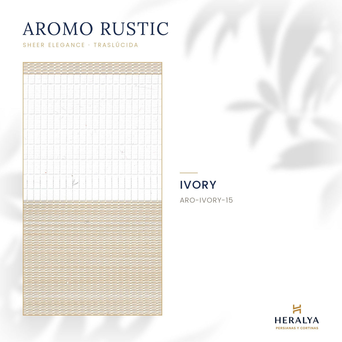 Persiana Sheer Elegance Traslúcida Aromo Rustic