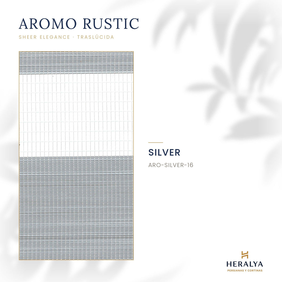 Persiana Sheer Elegance Traslúcida Aromo Rustic