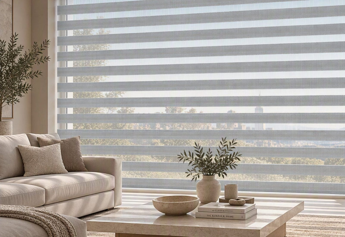 Persiana Sheer Elegance Traslúcida Aromo Rustic