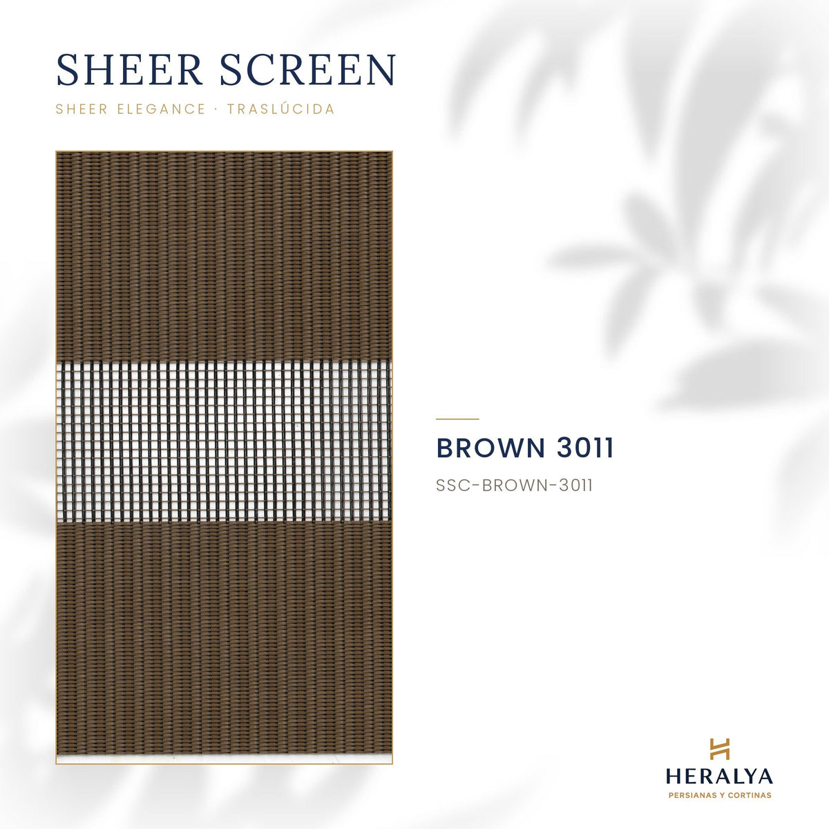 Persiana Sheer Elegance Traslúcida Sheer Screen