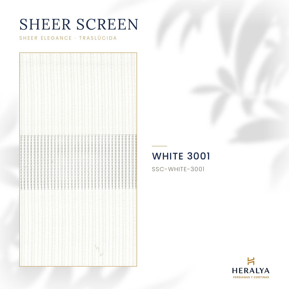 Persiana Sheer Elegance Traslúcida Sheer Screen