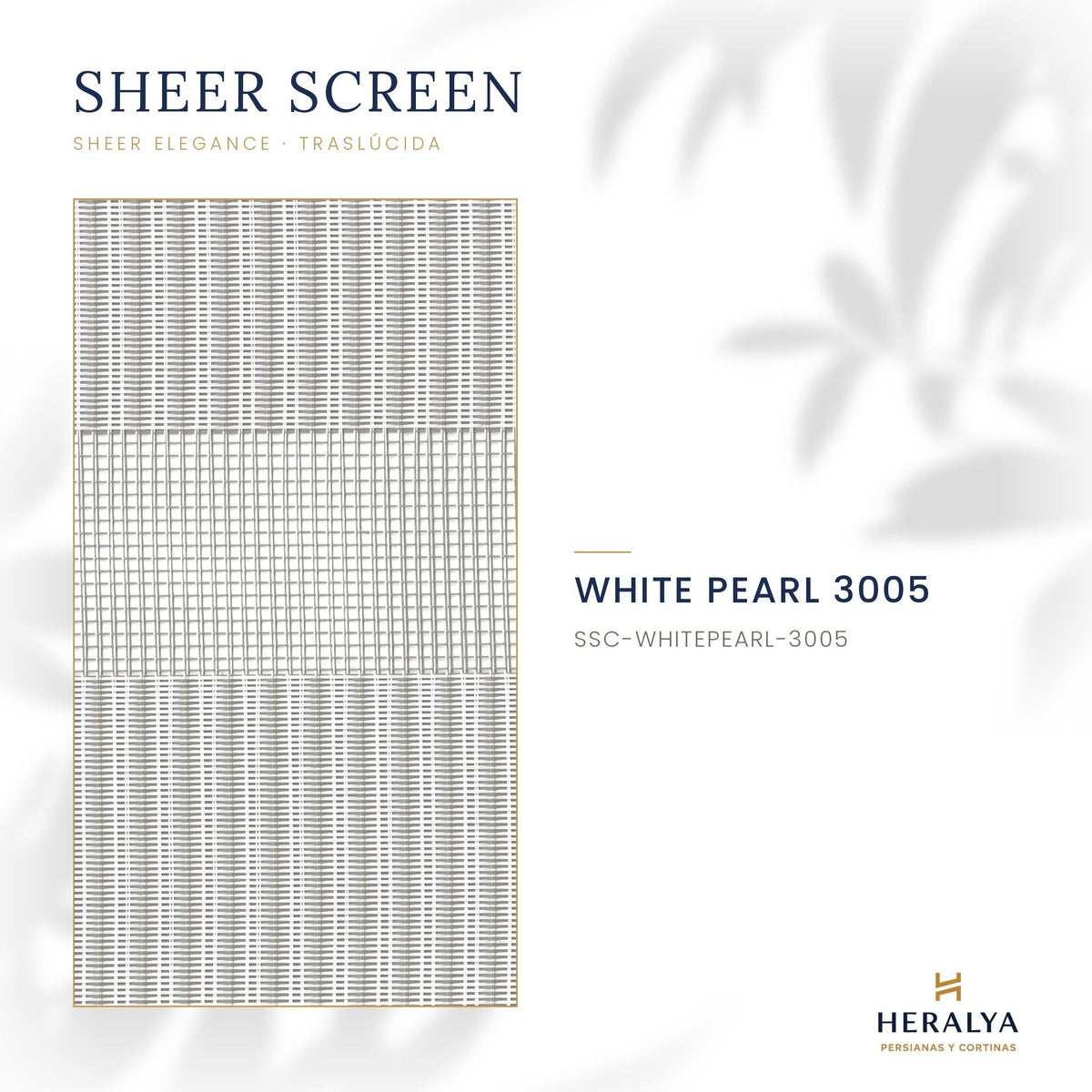 Persiana Sheer Elegance Traslúcida Sheer Screen