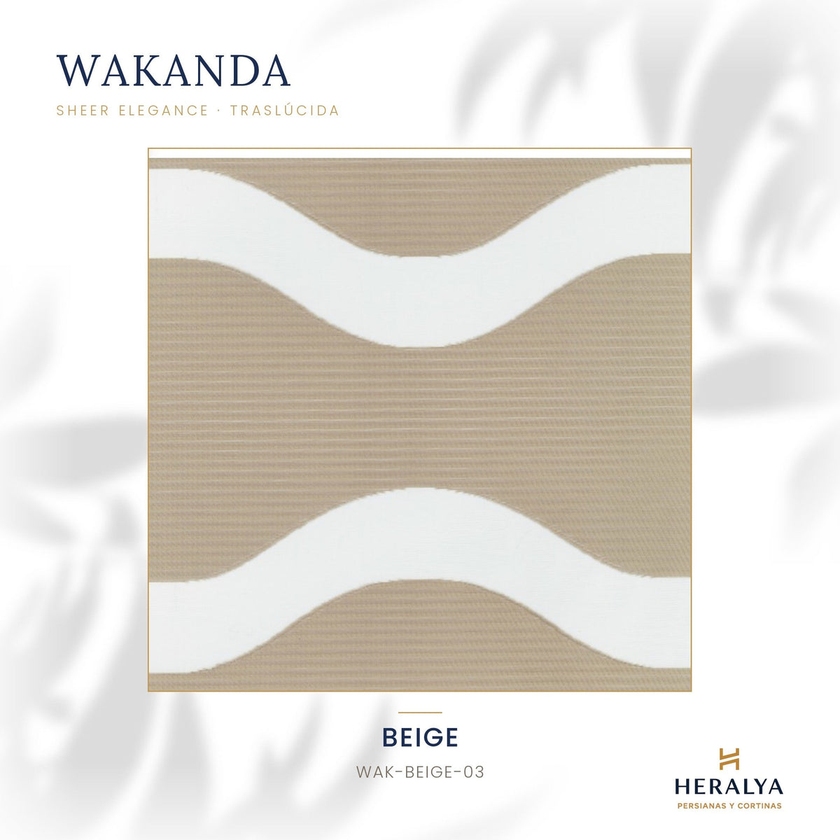 Persiana Sheer Elegance Traslúcida Wakanda