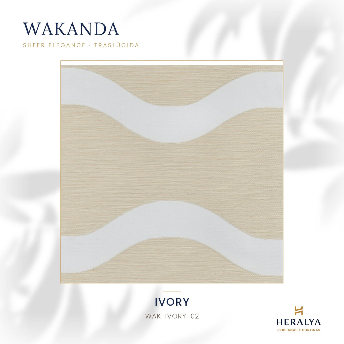 Persiana Sheer Elegance Traslúcida Wakanda