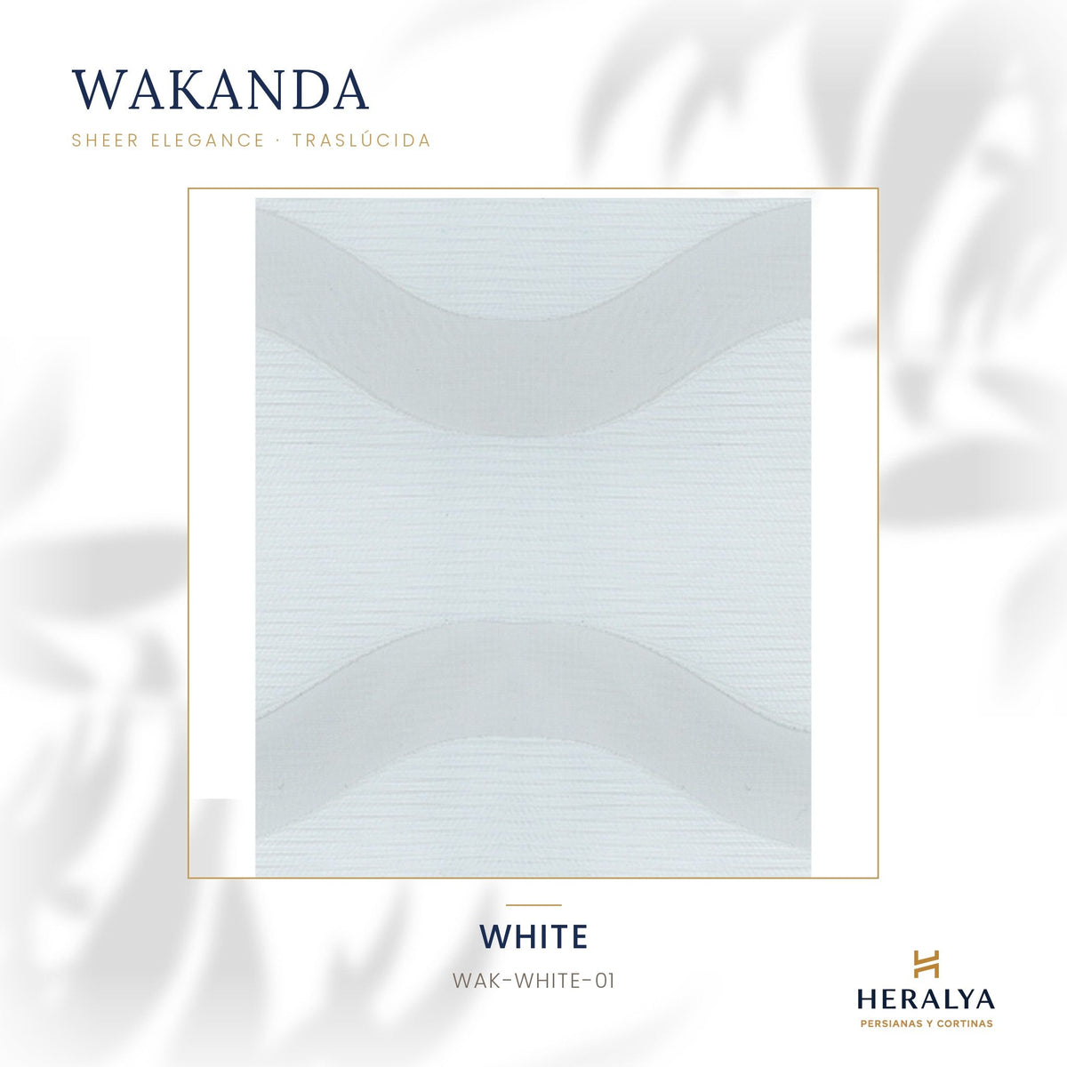 Persiana Sheer Elegance Traslúcida Wakanda